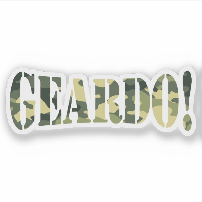 GEARDO! CAMO / CAMOUFLAGE STICKER (Front)