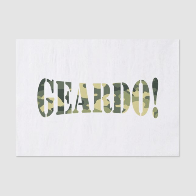 GEARDO! CAMO / CAMOUFLAGE TISSUE PAPER (Front)