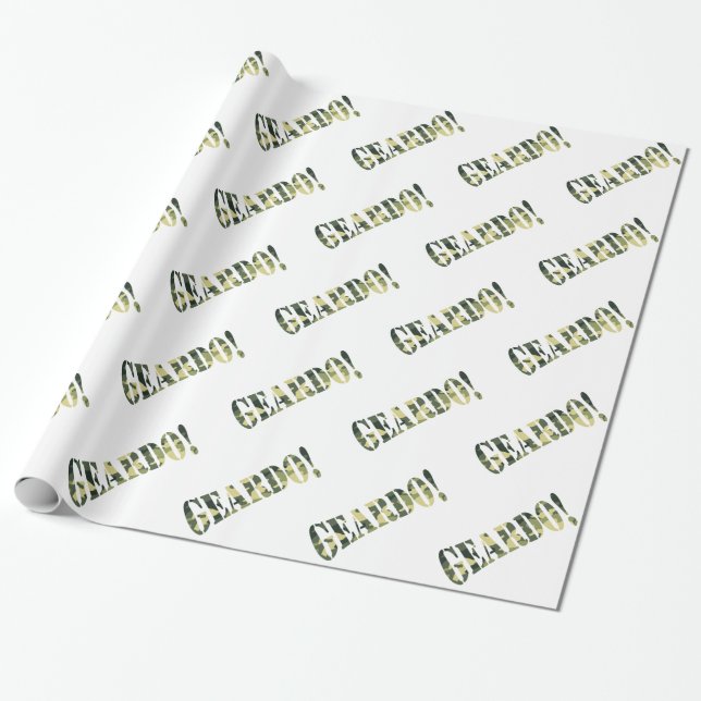 GEARDO! CAMO / CAMOUFLAGE WRAPPING PAPER (Unrolled)