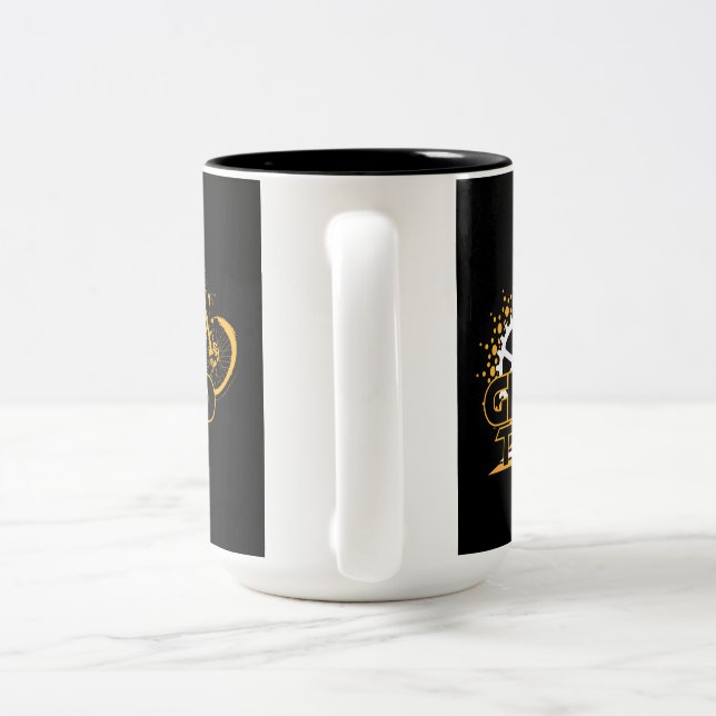 Geared To Go Mount Bike Cycling  Two-Tone Coffee Mug (Handle)