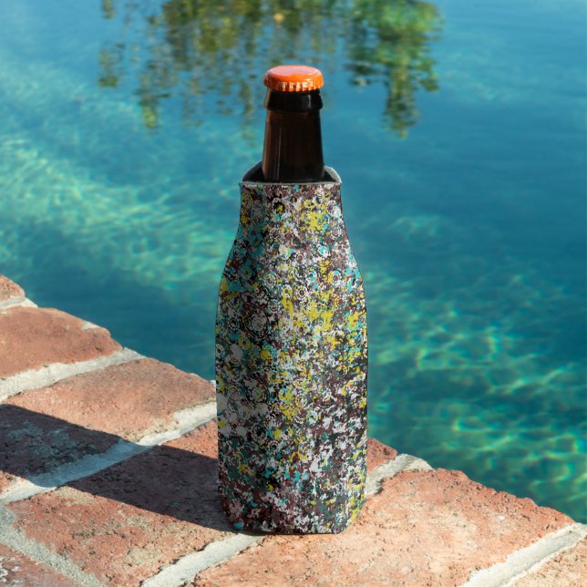 Geared Toward Abstract Art Design Lover  Bottle Cooler (In Situ Pool)