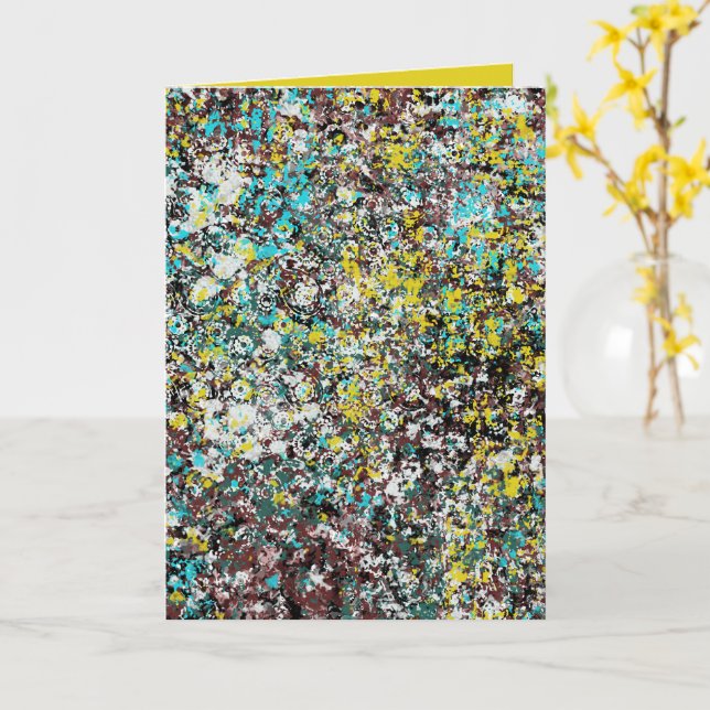 Geared Toward Abstract Art Design Lover Card (Yellow Flower)