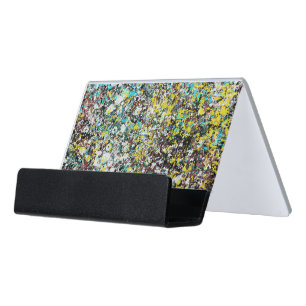 Geared Toward Abstract Art Design Lover Desk Business Card Holder