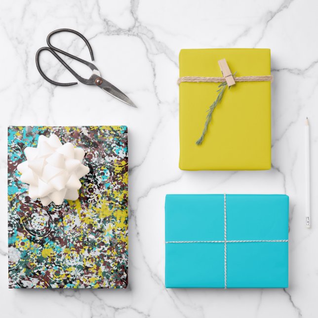 Geared Toward Abstract Art Design Lover  Wrapping Paper Sheets (Front)