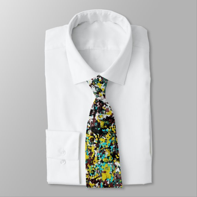 Geared Toward Steampunk Abstract Art Design Lover Neck Tie (Tied)
