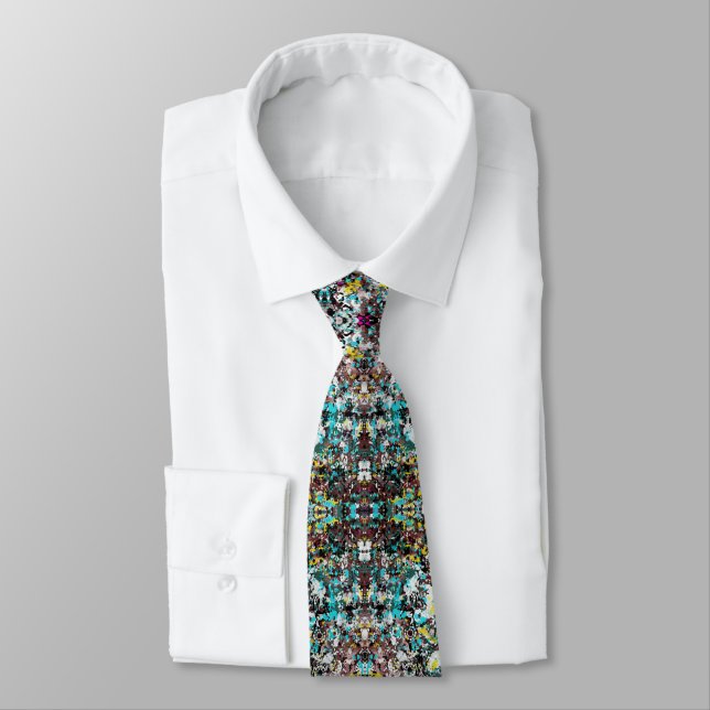 Geared Toward Steampunk Abstract Art Design Lover Neck Tie (Tied)