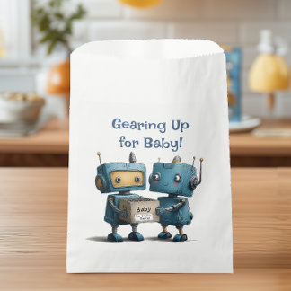 Gearing up for Baby Robot Baby Shower Favor Bag