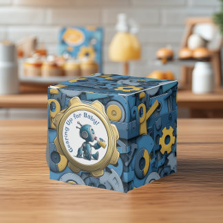 Gearing Up for Baby - Robot Baby Shower Favor Boxes