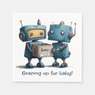 Gearing Up for Baby – Robot Baby Shower