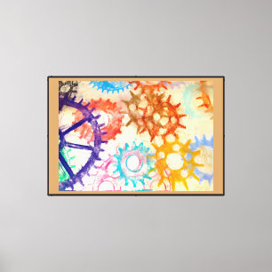 Gearing Up the Pastels Canvas Print