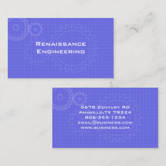 Gears Blueprint Business Card