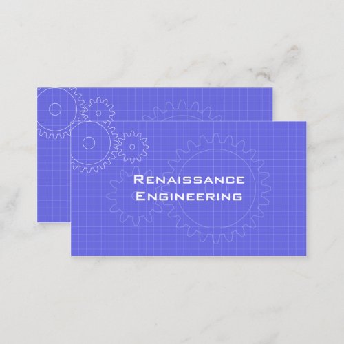 Gears Blueprint Business Card