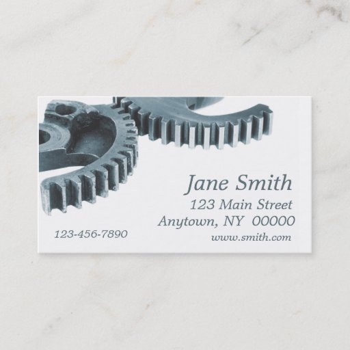 Customizable Gears Business Card