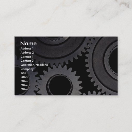 Customizable Gears Business Cards