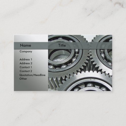 Gears Business Card Template