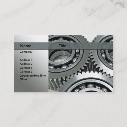 Customizable Gears Business Card Template