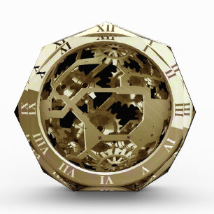 Gears Clock Office Design Digital Art Destiny Acrylic Award