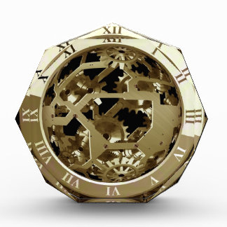 Gears Clock Office Design Digital Art Destiny Acrylic Award