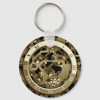 Gears Clock Office Design Digital Art Destiny Keychain
