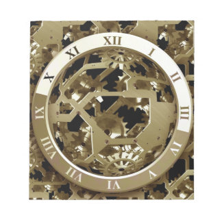 Gears Clock Office Design Digital Art Destiny Notepad