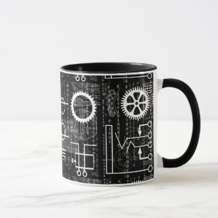 Gears Galore Tech Inspired Coffee Mug