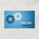 Gears Logo Business Card at Zazzle