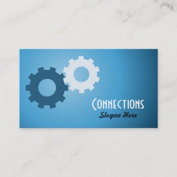 Gears Logo Business Card by Kjpargeter at Zazzle