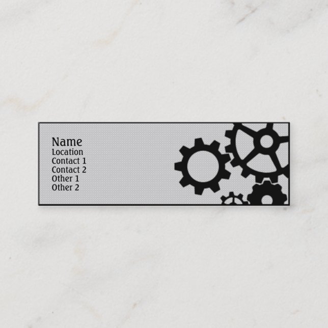 Gears Mini Business Card (Front)