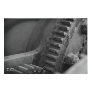 Gears of Progress Faux Canvas Print