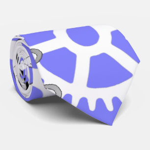 Gears on Periwinkle Blue Neck Tie