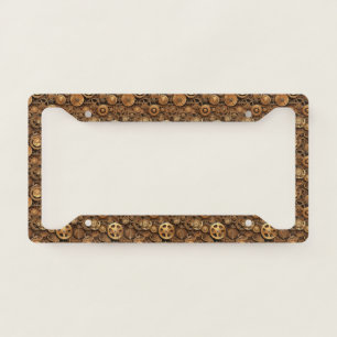 Gears Pattern License Plate Frame