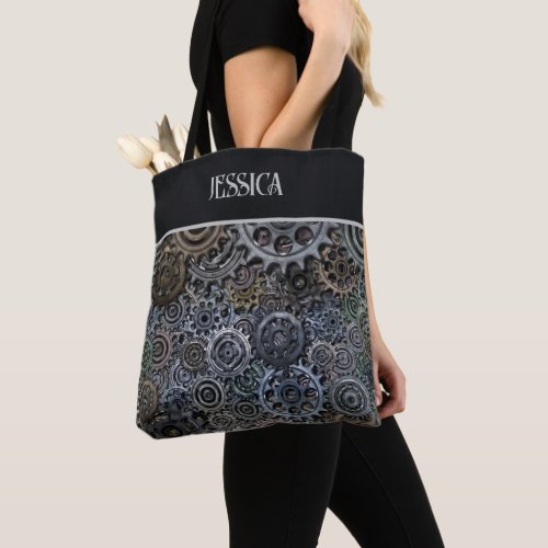 Gears Personalized Tote Bag
