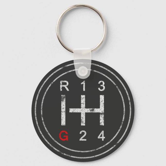 Gearshift Knob Syncro T3 Vanagon Classic Car Keychain (Front)