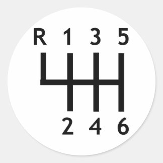 Gearshift - Race Classic Round Sticker