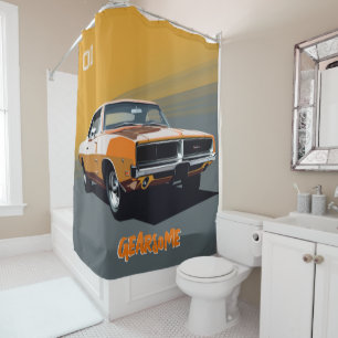 Gearsome shower curtain