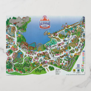 Geauga Lake Post Card!  Relive this Ohio Classic Foil Holiday Postcard