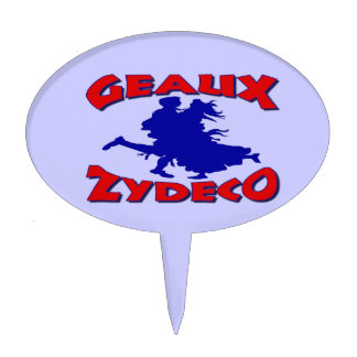 Geaux Zydeco Small Plastic Sign Cake Topper