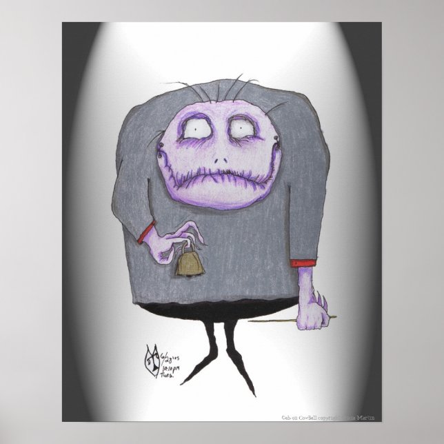 Geb- Cow Bell Player Art Poster by Tricia Martin (Front)