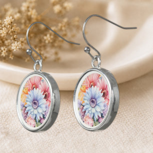 Gebera flowers earrings