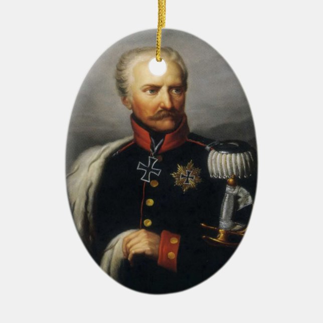 Gebhard von Blucher Ceramic Ornament (Front)