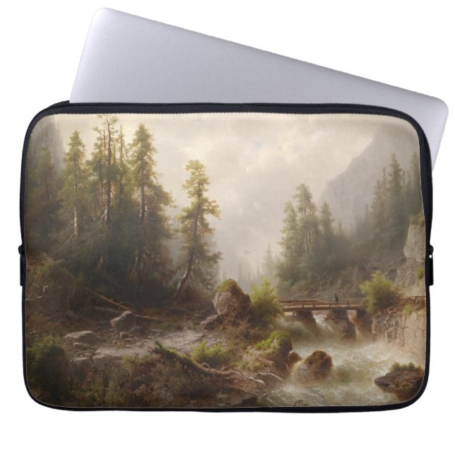 Gebirgsbach – Albert Rieger Laptop Sleeve (Front)