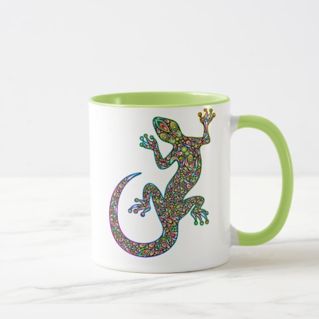 Geck Gecko Psychedelic Design Mug (Right)