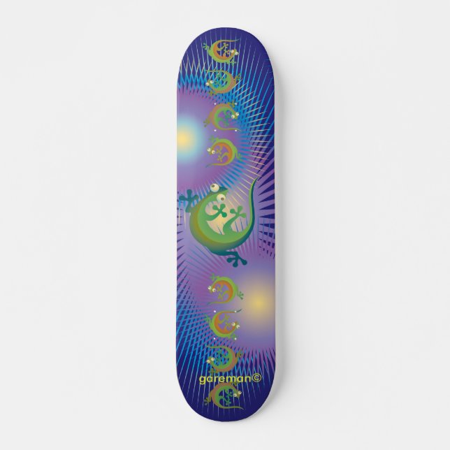 gecko3 skateboard deck (Front)