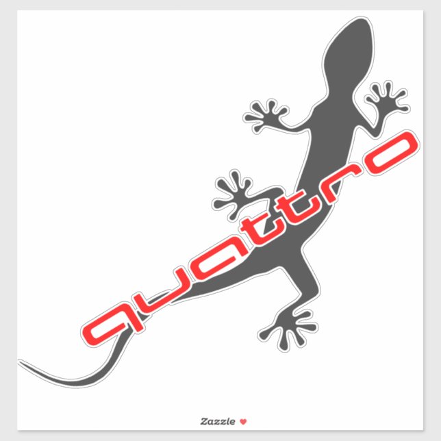 Gecko - Black - Larger Sticker (Sheet)