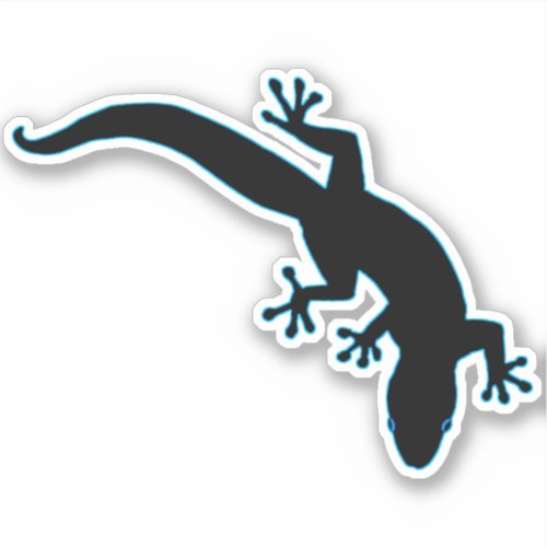 GECKO Blue Outline Sticker