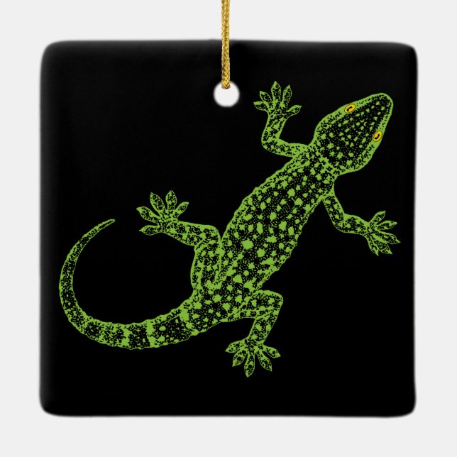 Gecko Ceramic Ornament (Back)