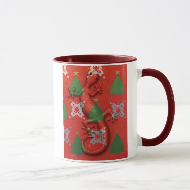 Gecko Christmas mug (Right)