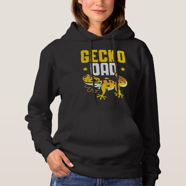 Gecko Dad Reptile Leopard Gecko  Lizard Hoodie (Front)
