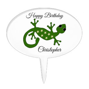 Gecko Design Birthday Cake Topper