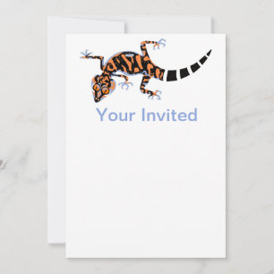 Gecko - Endangered species -invitation Invitation